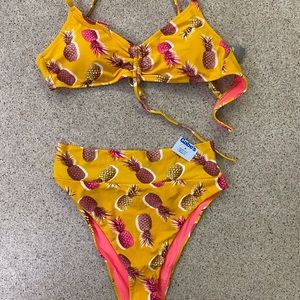 Aerie pineapple bikini sz M